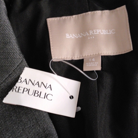 NWT Banana Republic Factory Size 14 Grey Blazer Jacket - Picture 5 of 16